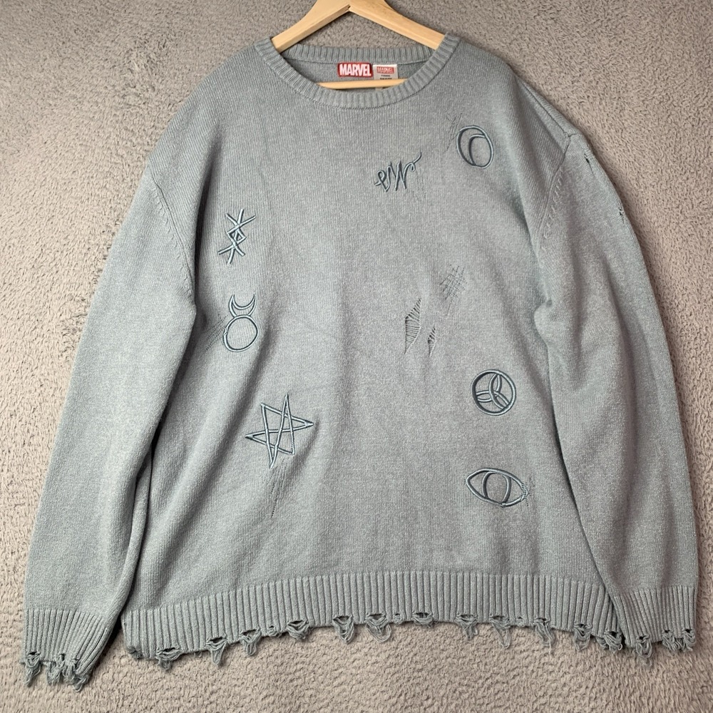 Marvel Series "Agatha All Along"Blue Sweater Like One Worn By Actor Billy XXL